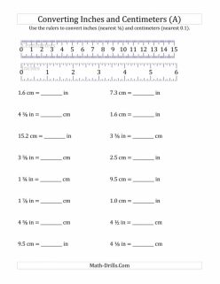 Measuring With Inches And Centimeters