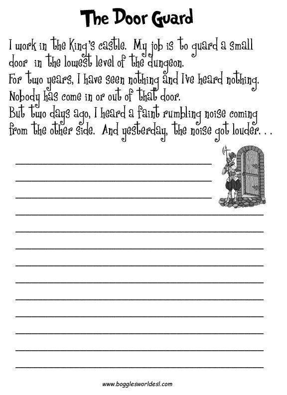 grade 4 creative writing worksheets