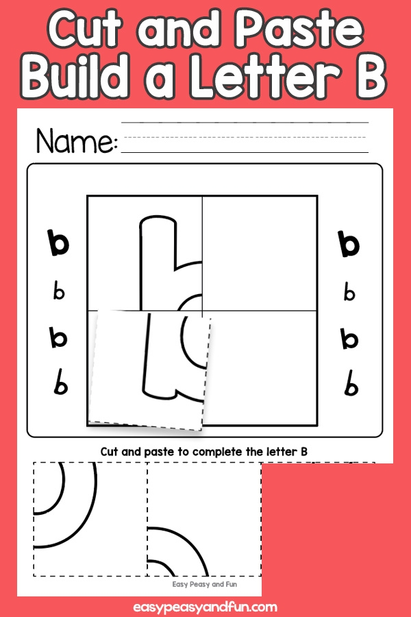 Cut And Paste A Letter B Worksheets  Easy Peasy And Fun Membership