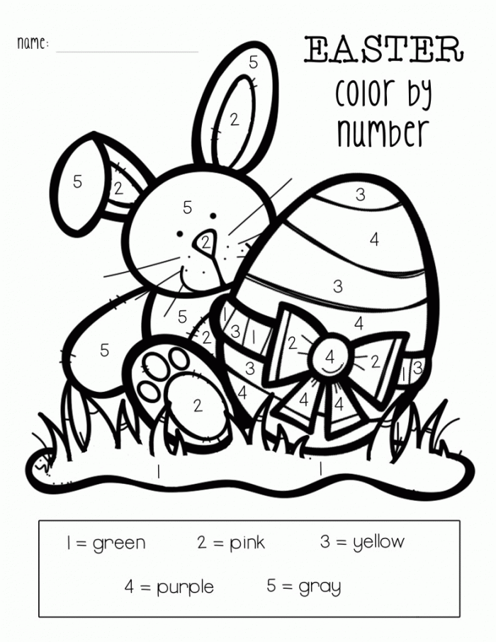 Easter Color By Numbers
