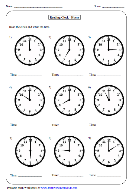 Great Worksheets For Telling Time Perfect For Year    For More