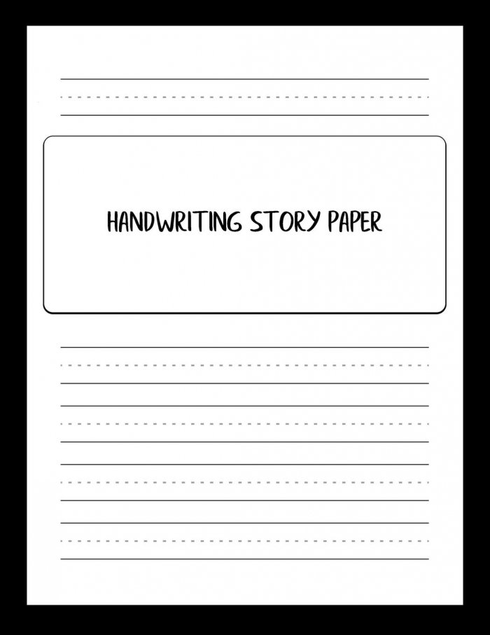 Handwriting Story Paper Writing And Sketching Worksheets To