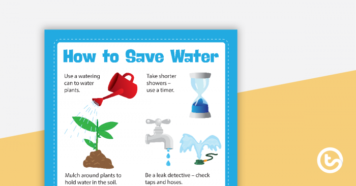 Printable List Of Ways To Conserve Water For Kids