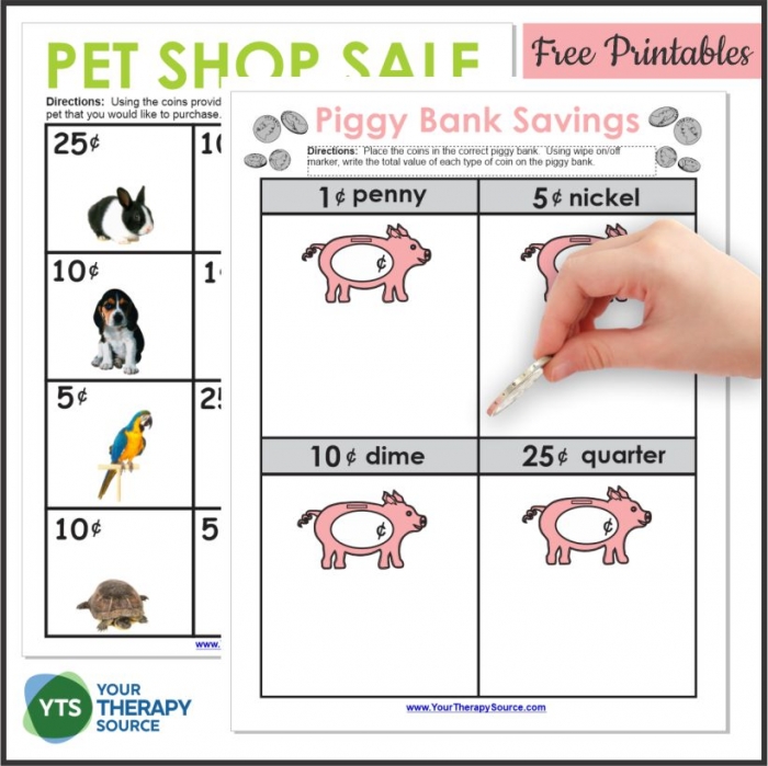 Identifying Coin Worksheets