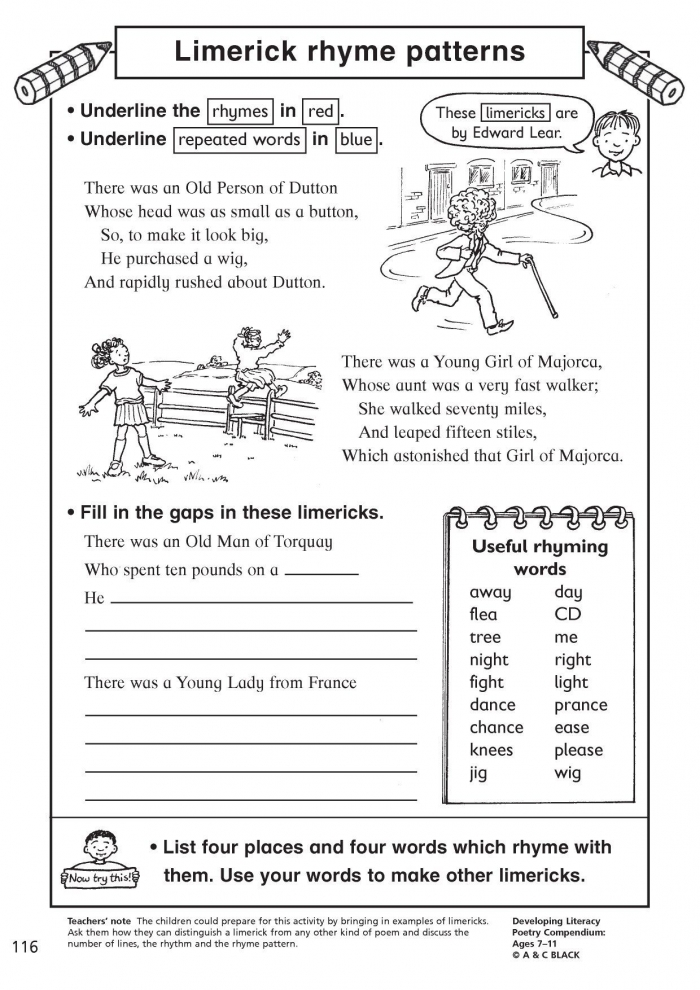 Limerick Rhyme Patterns