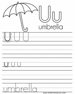 Practice Tracing The Letter U