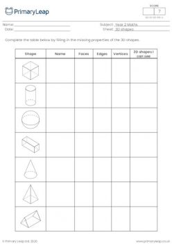 numeracy properties of d shapes 9