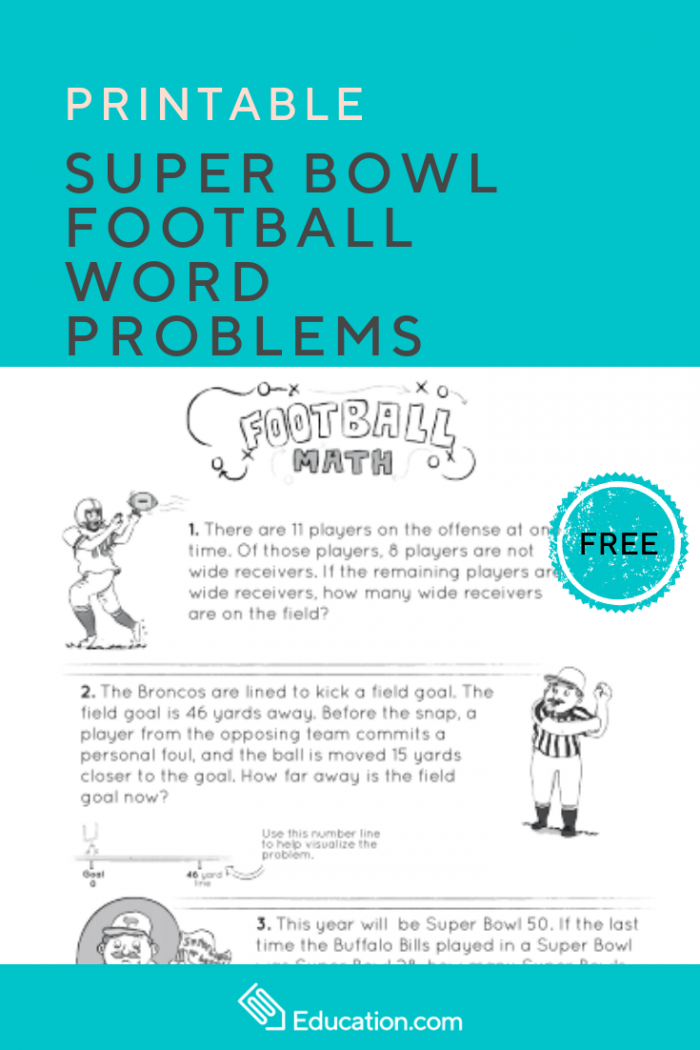 Super Bowl Football Word Problems