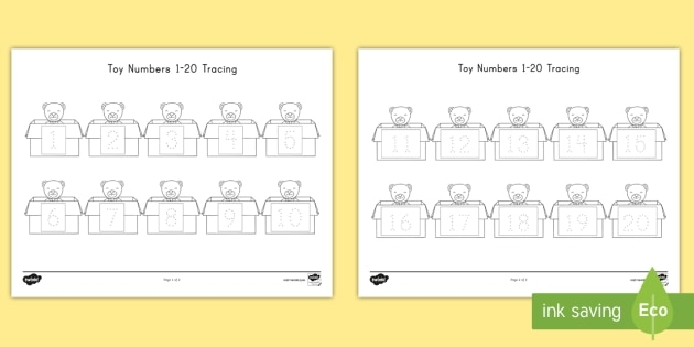 Tracing Numbers: 1 Worksheets | 99Worksheets