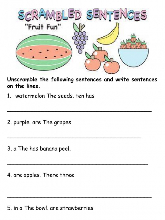 English Scrambled Sentences Exercises