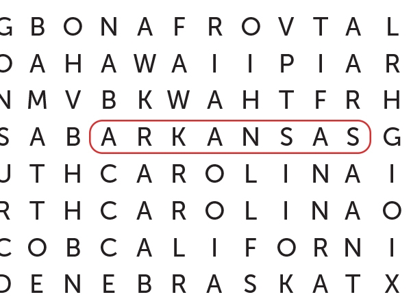 Word Search Printable Find All  States