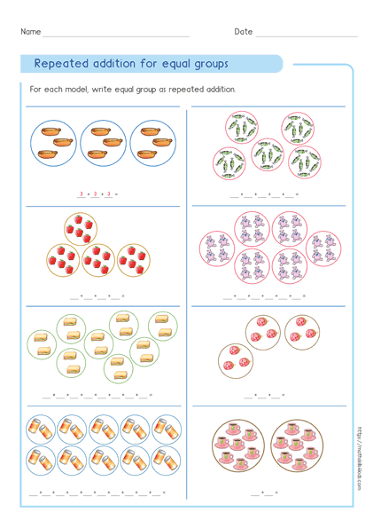 Intro To Multiplication Repeated Groups Worksheets 99Worksheets