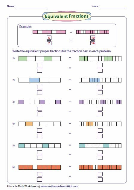 Writing Equivalent Fractions Using Fraction Bar Model