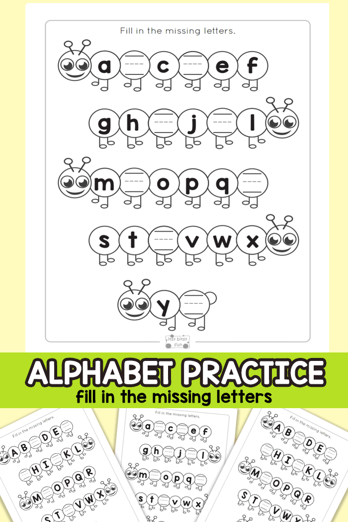 Caterpillar Fill In The Missing Letters