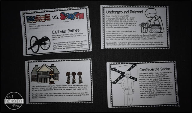 Civil War For Kids Printables Booklet