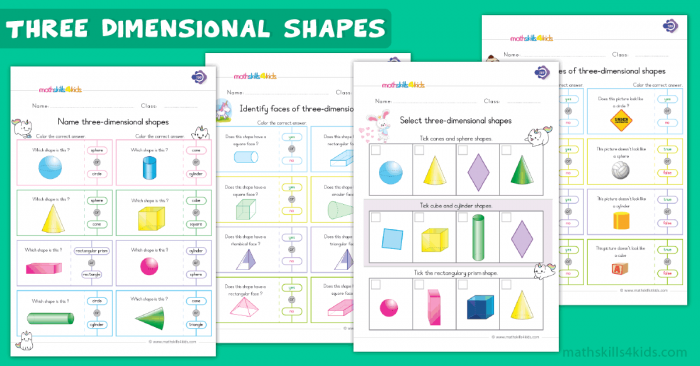 D Shapes Worksheets For Grade