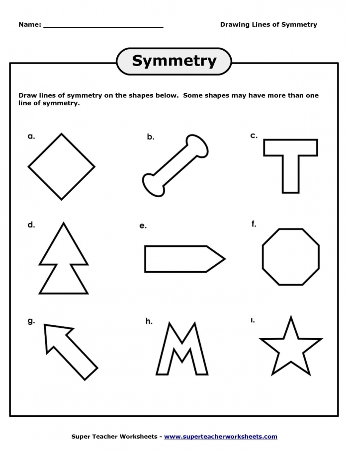 Drawing Lines Of Symmetry Worksheets 99Worksheets