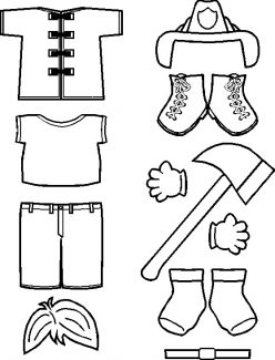 Firefighter Paper Doll