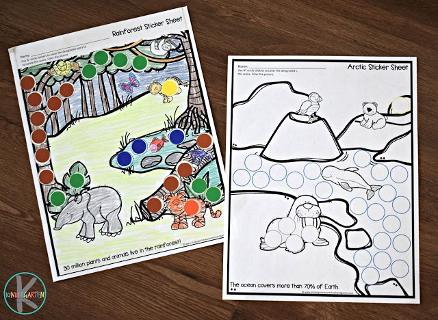 Free Animal Habitat Worksheets With Circle Stickers