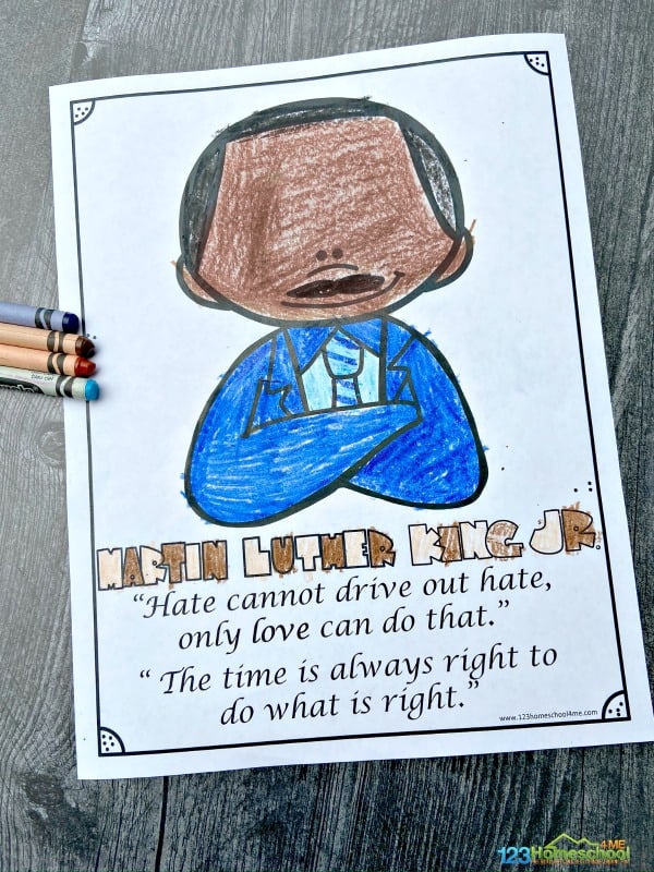 Free Martin Luther King Jr Coloring Page S