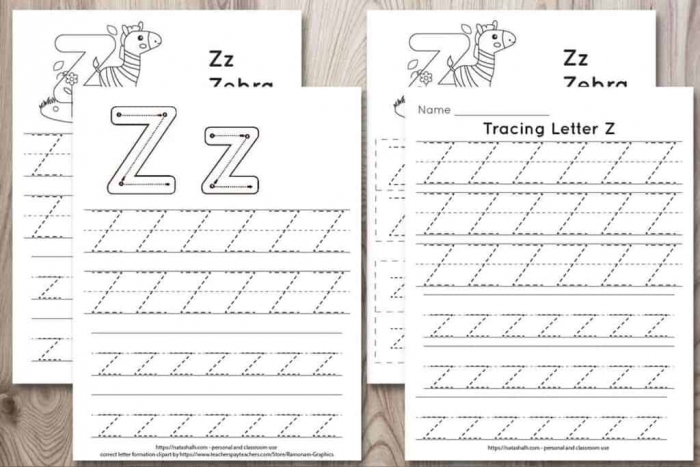 Free Printable Letter Z Tracing Worksheet Z Is For Zebra
