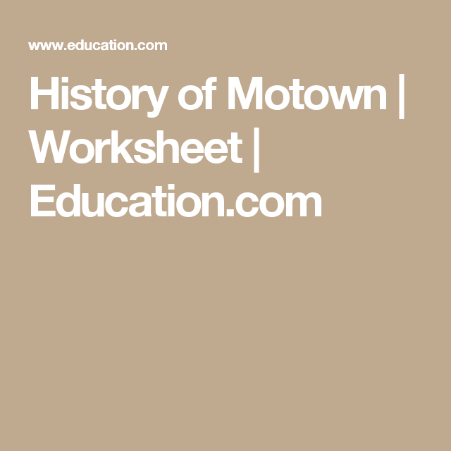 History Of Motown