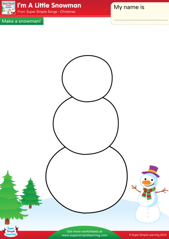 Im A Little Snowman Worksheet