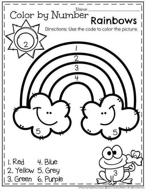 Color By Number Rainbow Worksheets 99Worksheets Color By Number Rainbow Worksheets 99Worksheets