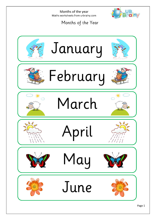 Months Of The Year