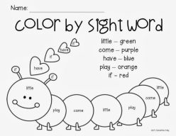 Color By Sight Word