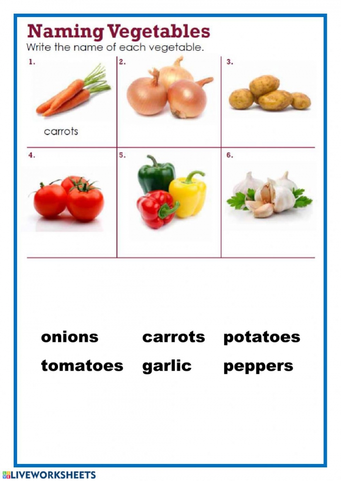 Naming Vegetables