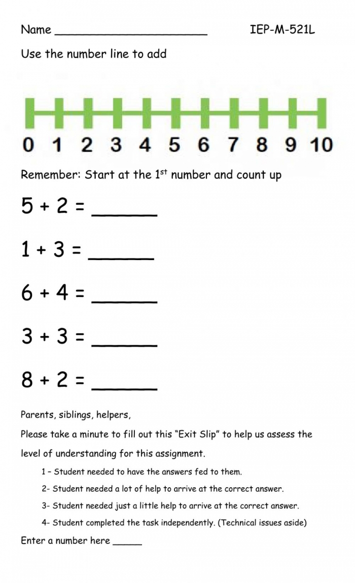 number-line-addition-worksheet