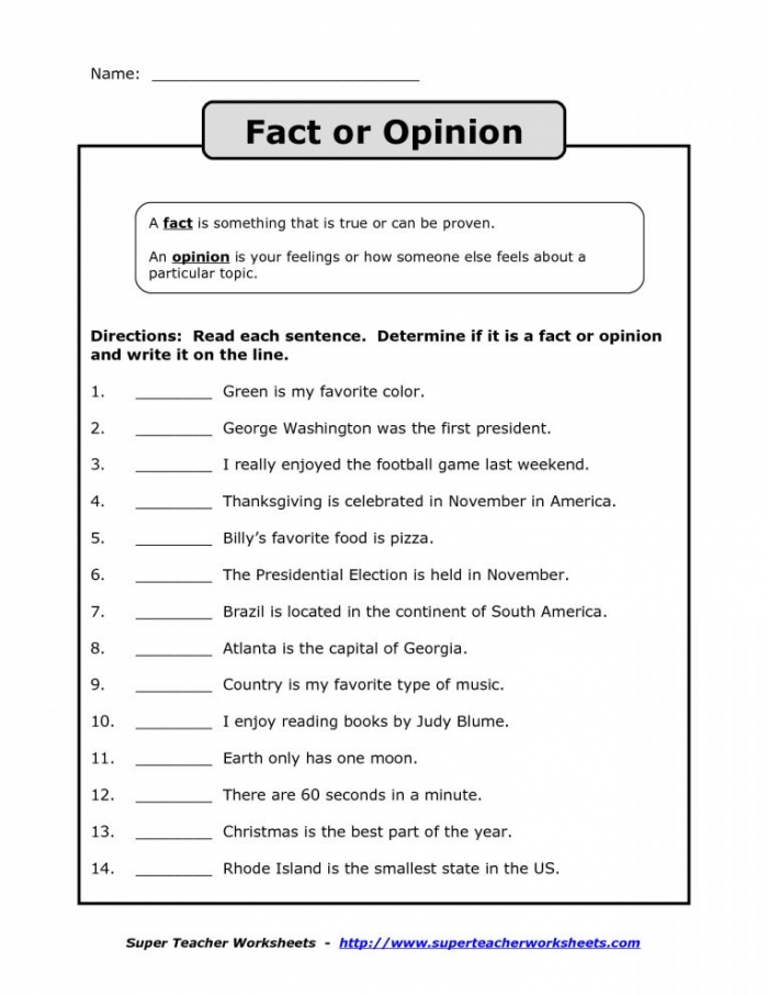 Opinion Paragraph Worksheet And Reading