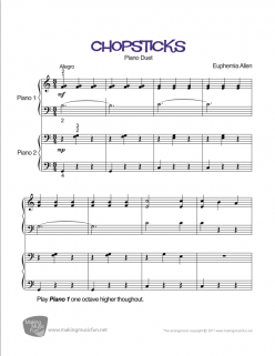 Chopsticks Sheet Music