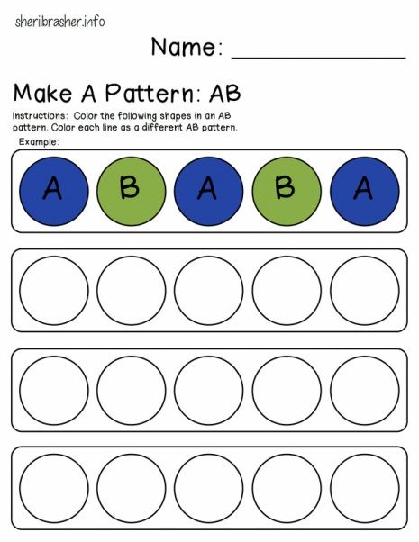 Preschool Printables Make A Pattern  Ab This Introductory