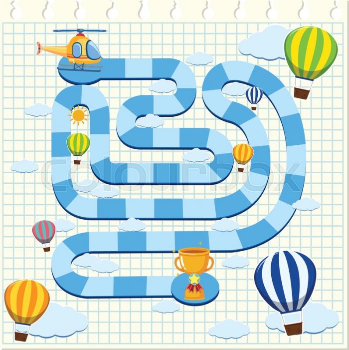Puzzle Game Template With Helicopter