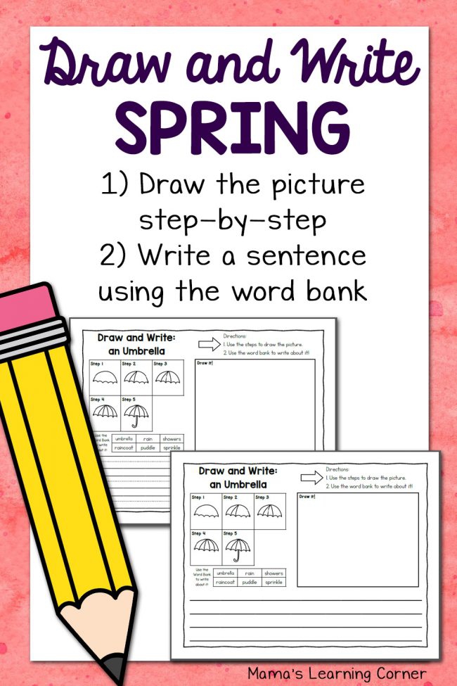 Spring Directed Draw And Write Worksheets