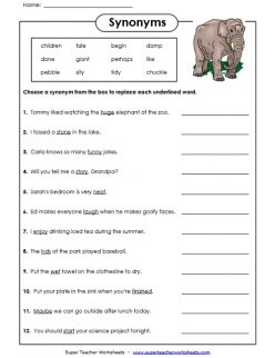 Practice Test: Synonyms And Antonyms