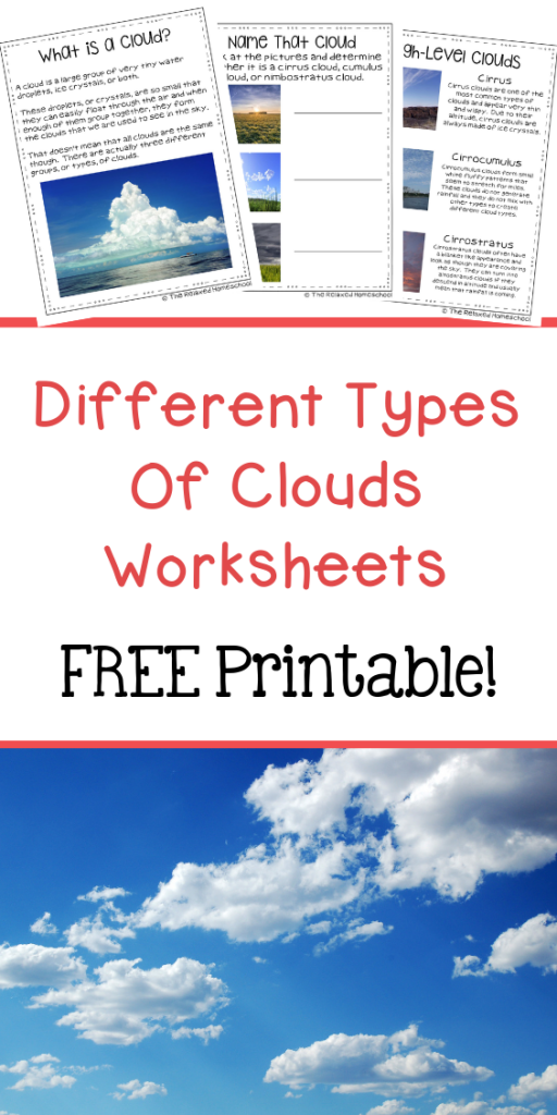 Types Of Clouds Worksheets Printable