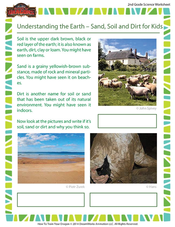 Understanding The Earth  Sand  Soil   Dirt Worksheet  Sod