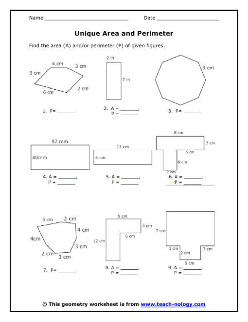 Unique Area And Perimeter