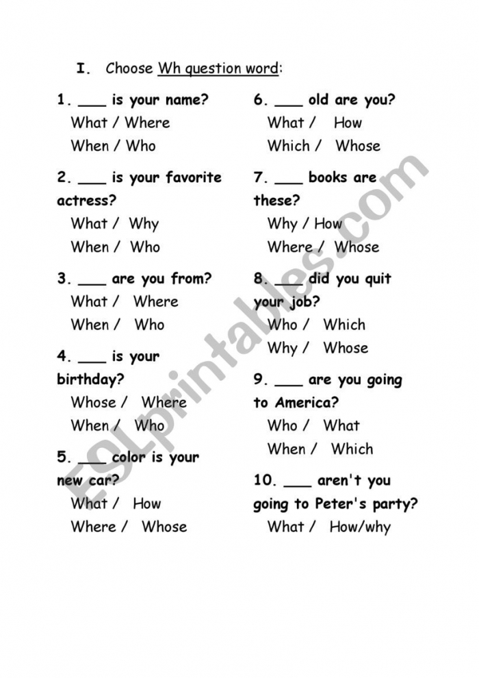 Wh Words