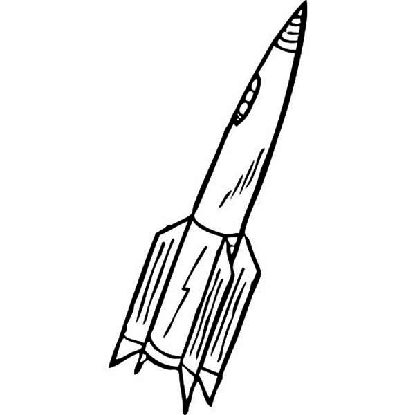 Atlantis Rocket Ship Coloring Page