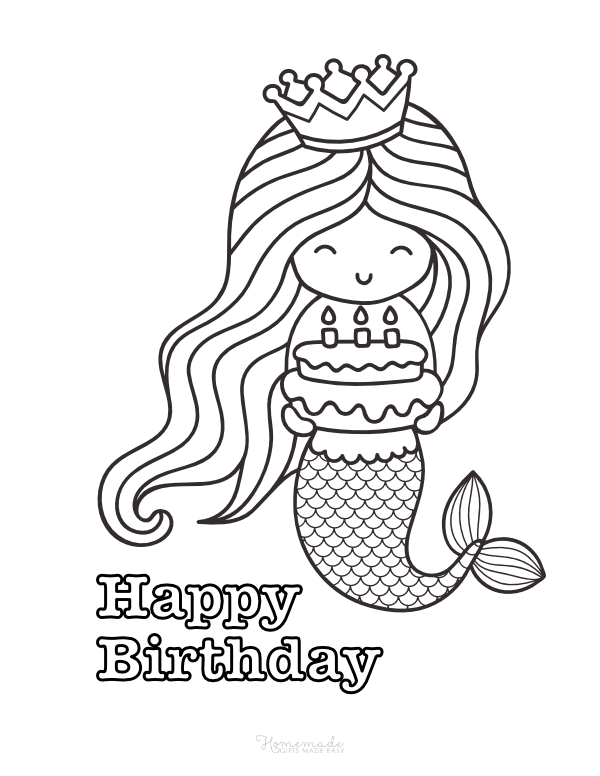 Best Happy Birthday Coloring Pages