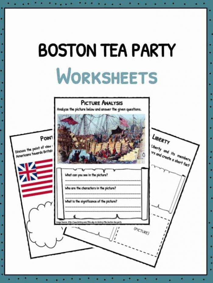 Boston Tea Party Facts  Information   Worksheets For Kids