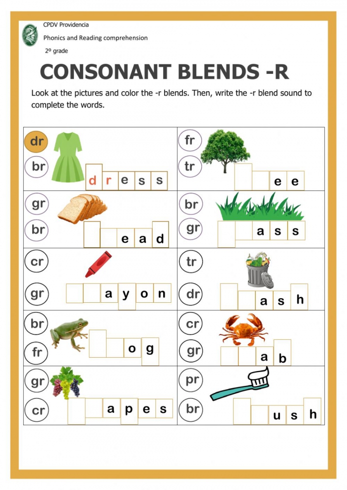 Phonics Review: Consonant Blends Worksheets | 99Worksheets