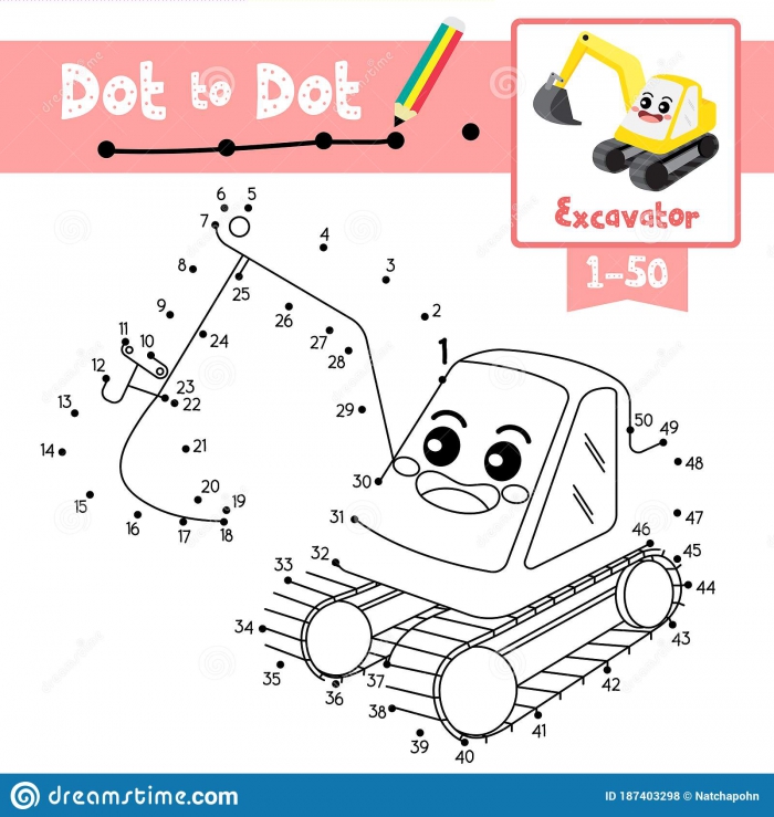 Excavator Dot Dot Stock Illustrations   Excavator Dot Dot Stock
