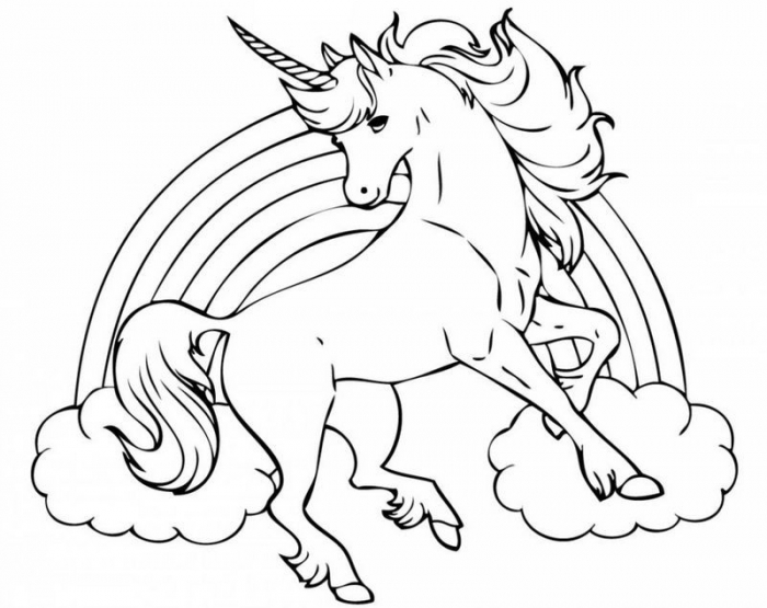 Flying Unicorn Coloring Sheet