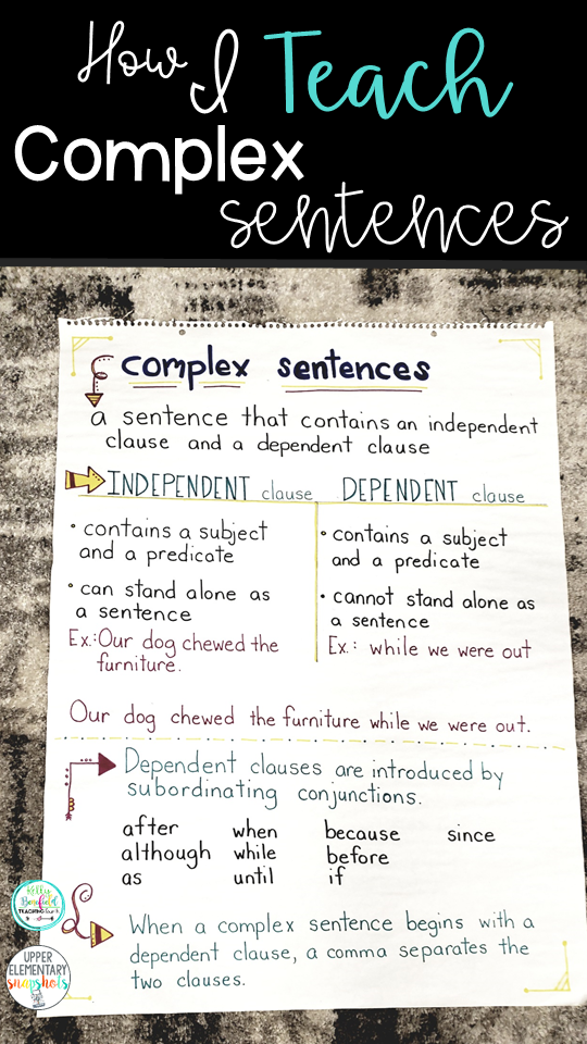 How I Teach Complex Sentences