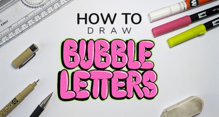 How To Draw Bubble Letters